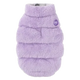 Teddy dog coat FuzzYard The Vaucluse in lilac