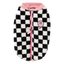 FuzzYard Ollie Pink Check Sherpa Dog Coat