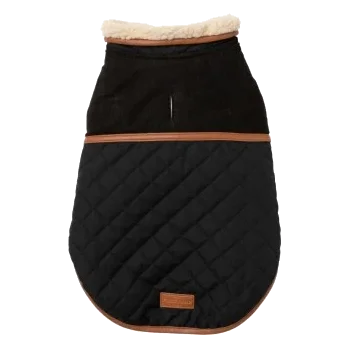FuzzYard Ivanhoe sherpa-lined dog coat in black