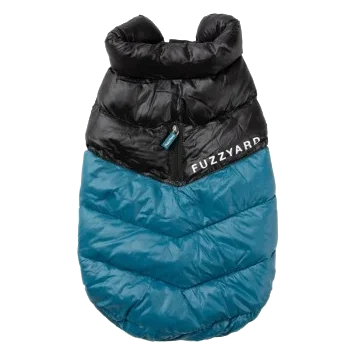 Padded dog coat FuzzYard South Harlem in navy
