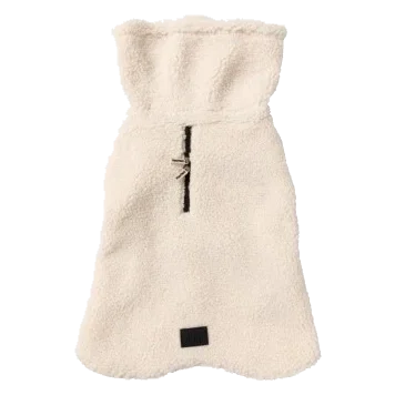 FuzzYard The Cosy Dog Coat with Snood Collar, Eggshell
