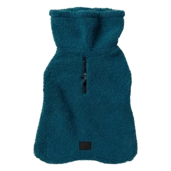 FuzzYard The Cosy Dog Coat with Snood Collar, Blue Lagoon