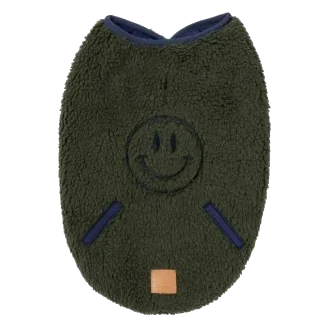 FuzzYard Nara reversible dog coat in dark moss