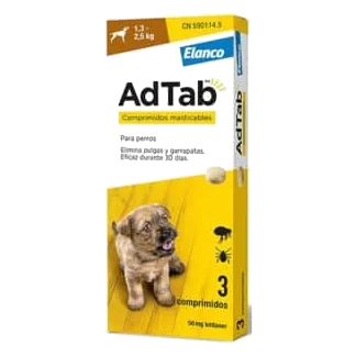 AdTab Flea and Tick Tablets for Dogs, Pack of 3