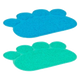 Paw-shaped cat litter tray mat