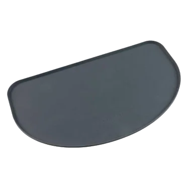 Silicone dog bowl mat FuzzYard Life Slate Grey