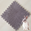 Alfombrillas encajables de peluche 30 x 30 cm para jaulas de roedores, 1 unidad / gris