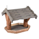Bora grey house-shaped bird feeder