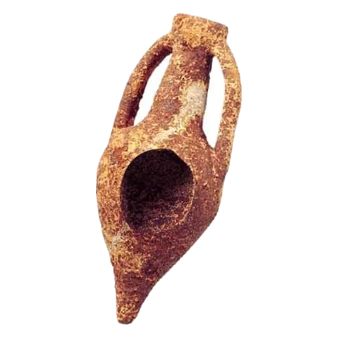 Aged amphora aquarium ornament, 20 cm