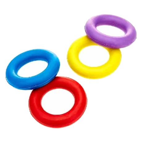 Classic Solid Rubber Ring Dog Toy, 90 and 150 mm