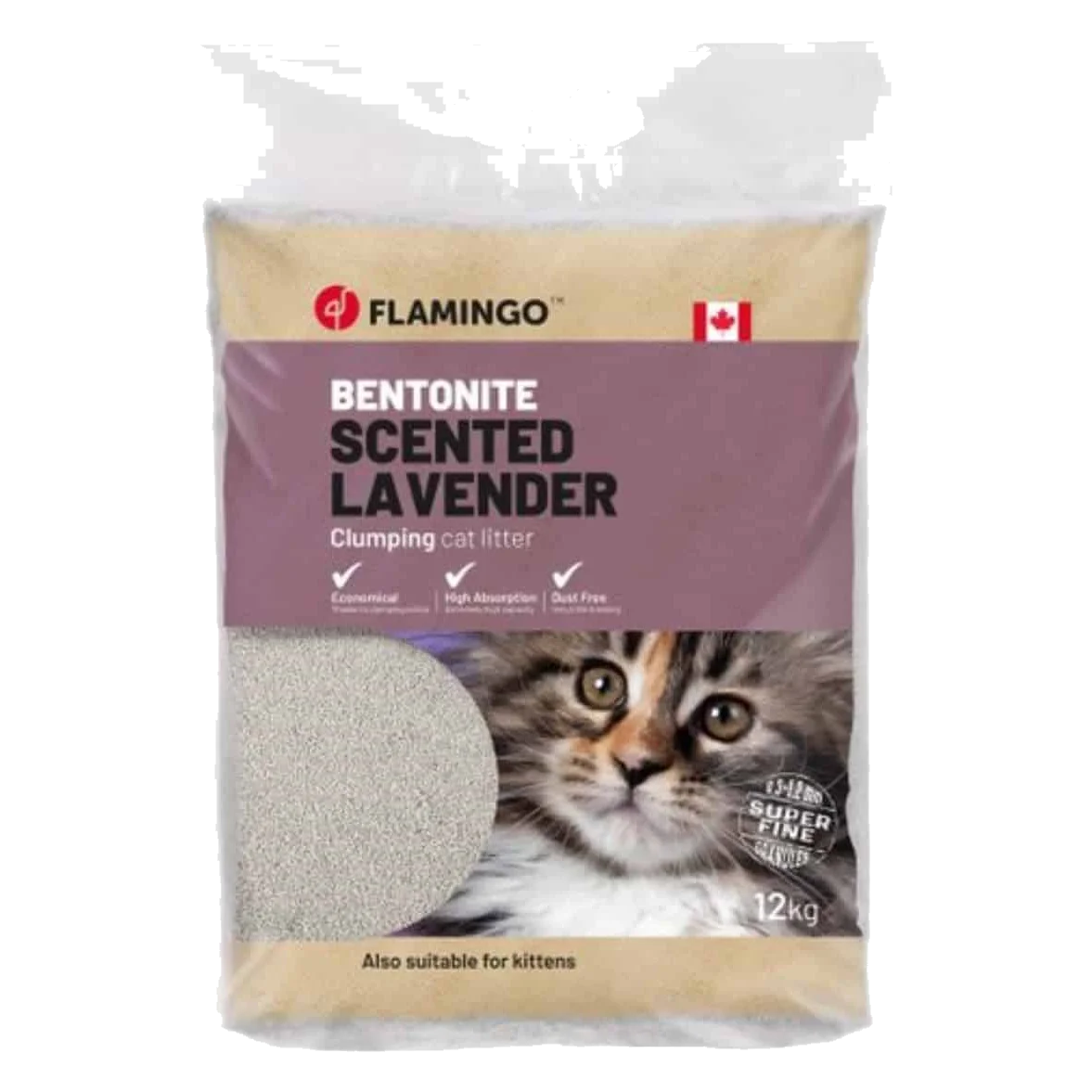 Talc-scented clumping cat litter, 12 kg