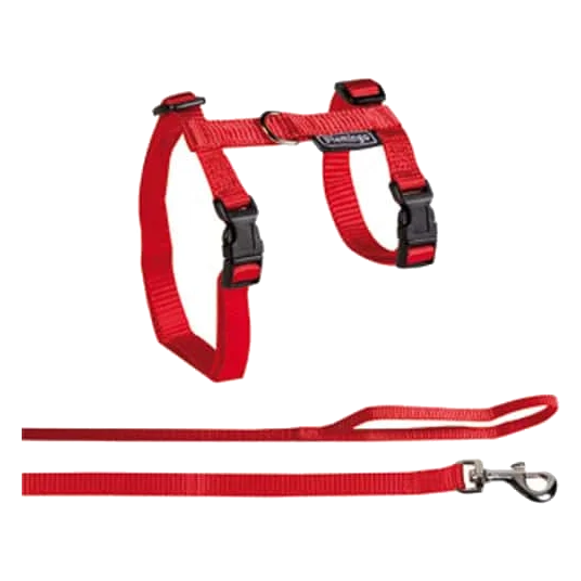 Red cat harness and lead set, XL