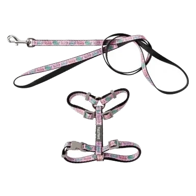 FuzzYard Meowcarons cat harness and lead set