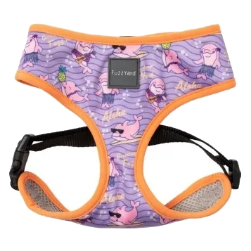 FuzzYard Aloha Dolphins Dog Harness with Breathable Air Mesh