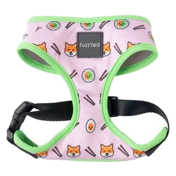 Breathable Lycra dog harness FuzzYard SuShiba
