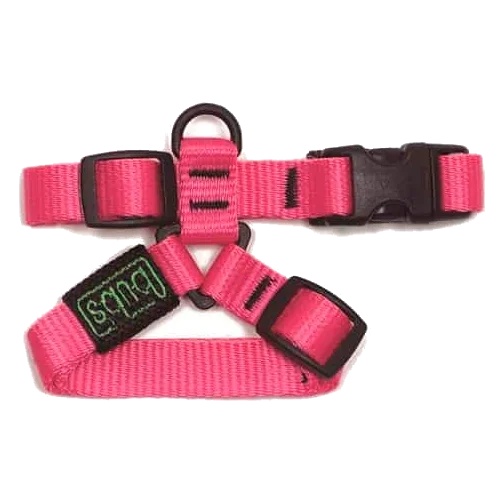 Bub's Pink chest dog harness, mini, small and medium sizes