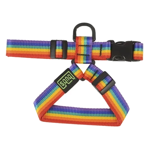 Bub's Rainbow adjustable dog harness, 20 and 25 mm