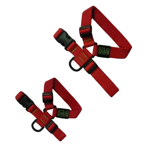 Bub's red or black chest dog harness, small and medium sizes