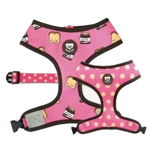 Dukier Dogtella reversible dog harness, pink, sizes T1 to T4