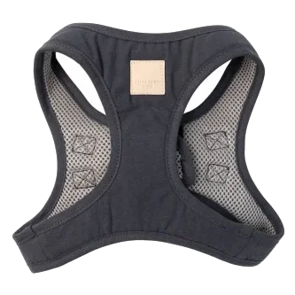 FuzzYard Life Step-In Cotton Dog Harness in Slate Grey