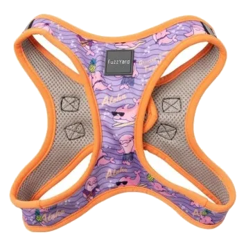 FuzzYard Aloha Dolphins Breathable Step-In Dog Harness
