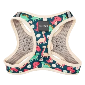 FuzzYard Dinosaur Land Breathable Step-In Dog Harness