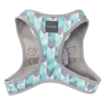 FuzzYard Mint Fizz step-in dog harness with reflective strips