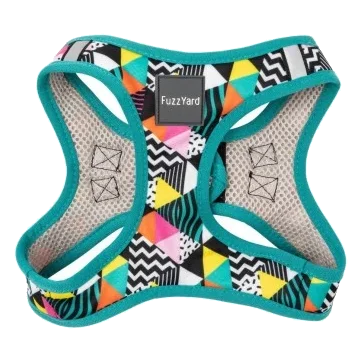 FuzzYard No Signal! step-in dog harness with reflective strips, size XL