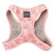 FuzzYard Pink Lemonade step-in dog harness with reflective strips