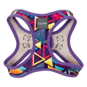 FuzzYard Prism step-in dog harness with reflective strips, size XL