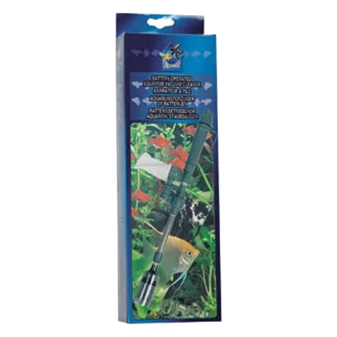Battery-powered aquarium gravel cleaner