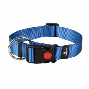 Ziggi navy dog collar, 40 mm (size XL)