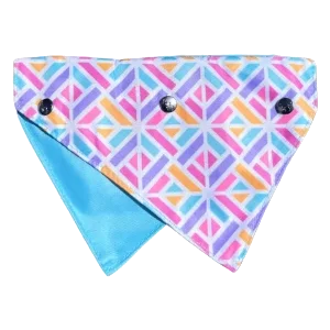 FuzzYard Bubblegum Burst reversible dog bandana, size S/M
