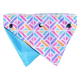 FuzzYard Bubblegum Burst reversible dog bandana, size S/M