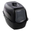 Lexie black covered cat litter tray
