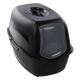 Lexie black covered cat litter tray