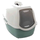 Lexie green covered cat litter tray