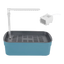 Bird bath with automatic shower, large blue, with USB pump
