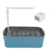 Bird bath with automatic shower, large blue, with USB pump