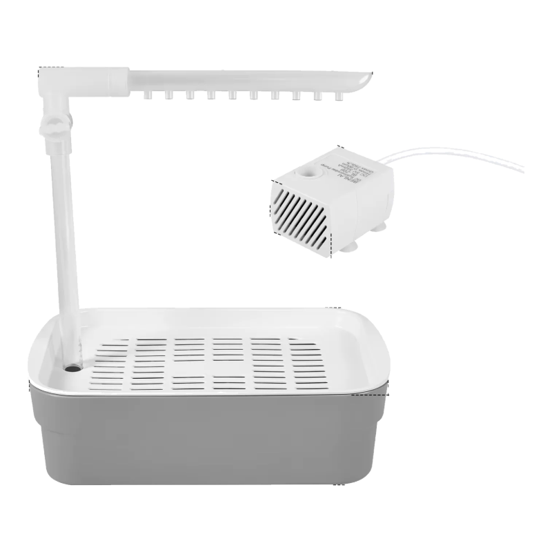 Bird bath with automatic shower, small grey, with USB pump