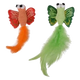 Blister pack of two feather butterflies for cats