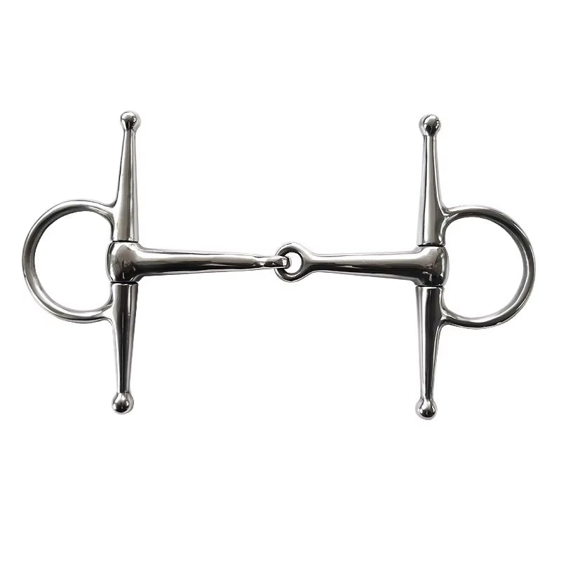 Eggbutt snaffle horse bit in stainless steel – view 2