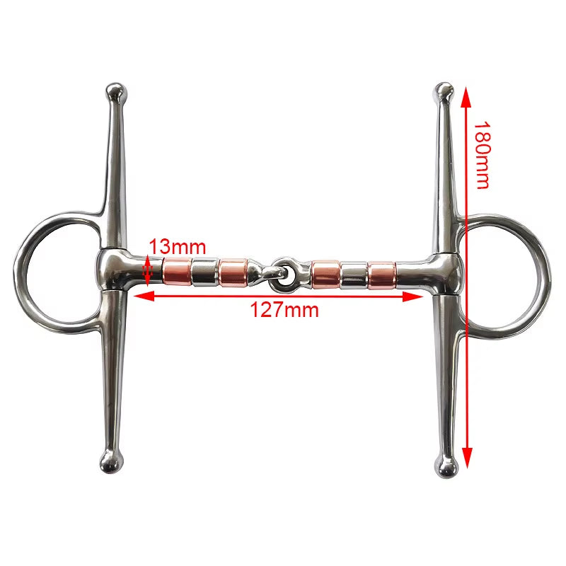 Eggbutt snaffle horse bit in stainless steel – view 6