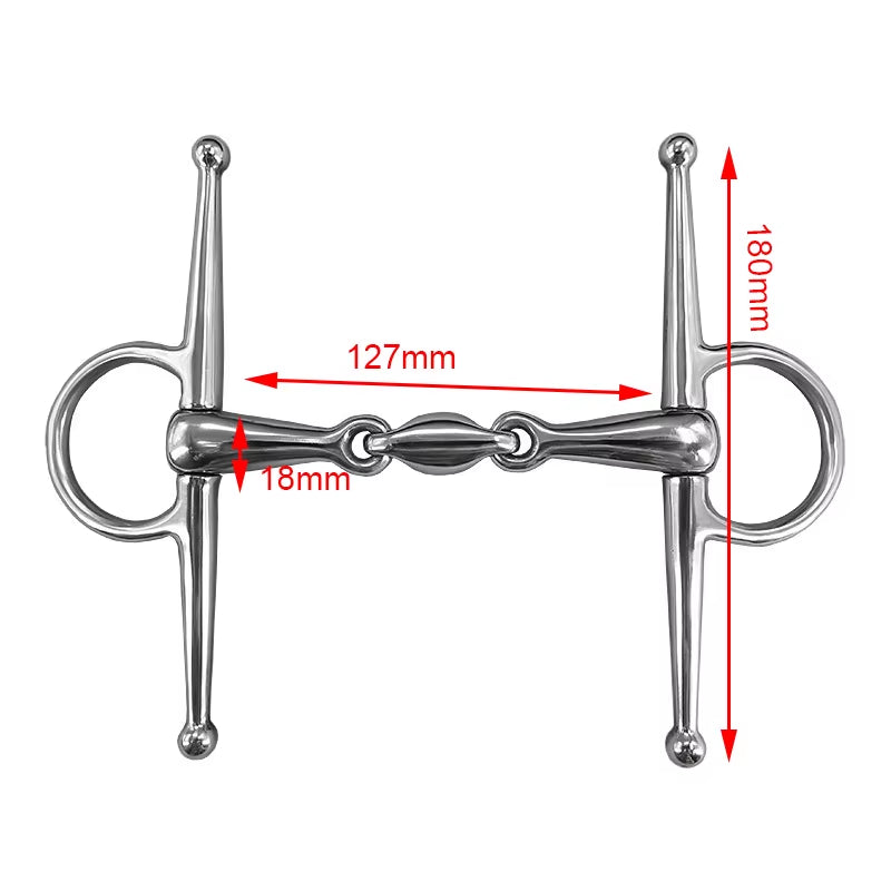 Eggbutt snaffle horse bit in stainless steel – view 7