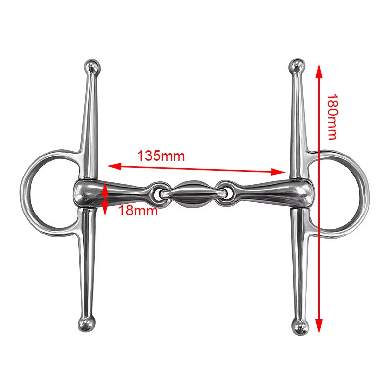 Eggbutt snaffle horse bit in stainless steel – view 8