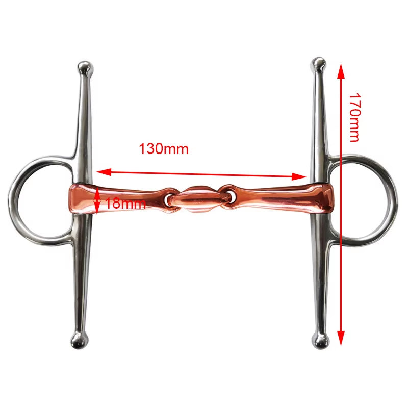Eggbutt snaffle horse bit in stainless steel – view 9
