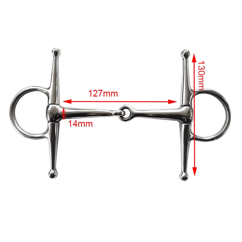 Eggbutt snaffle horse bit in stainless steel