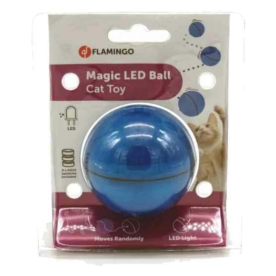 Electronic magic ball for cats, blue
