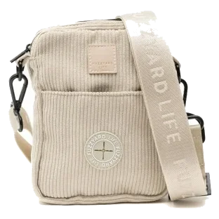 Corduroy dog walking bag FuzzYard Life Sandstone