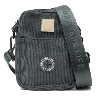 Corduroy dog walking bag FuzzYard Life Slate Grey
